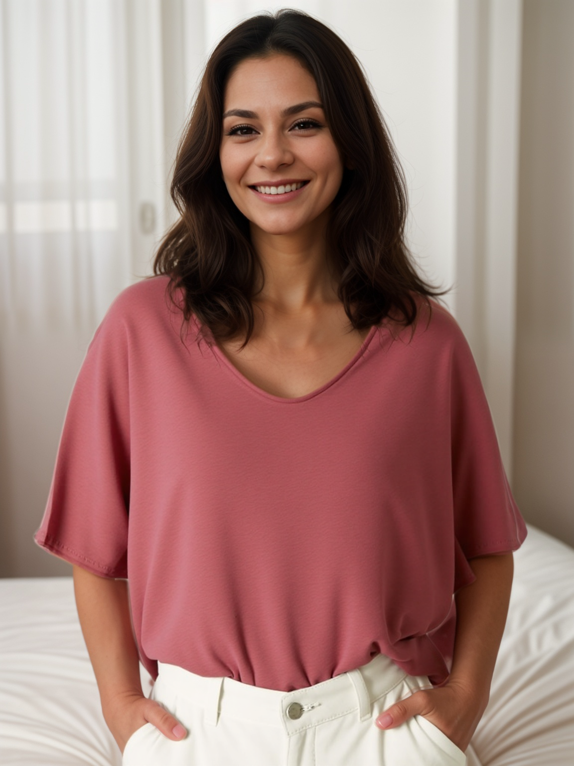 MARY | COMFORTABELE LOSSE BLOUSE MET BUIKBEDDEKKING
