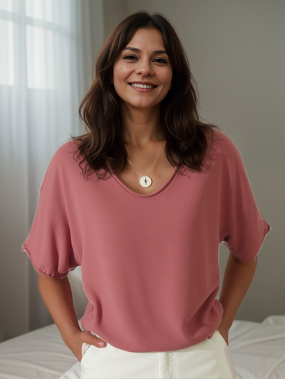 MARY | COMFORTABELE LOSSE BLOUSE MET BUIKBEDDEKKING