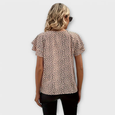 Emily™ Blouse met Allover Print en Ruffle Details