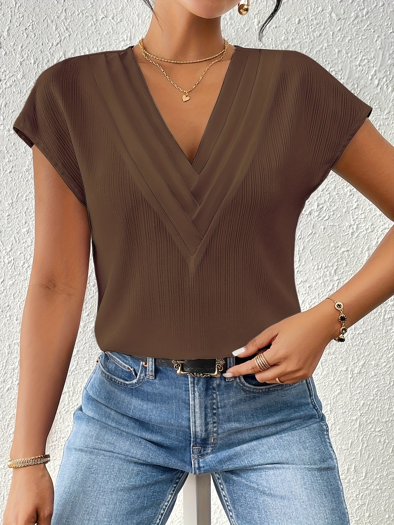 Sara - Dames Elegante V-Hals Blouse