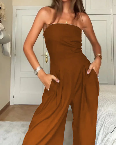 Elsa™ | Elegante strapless jumpsuit