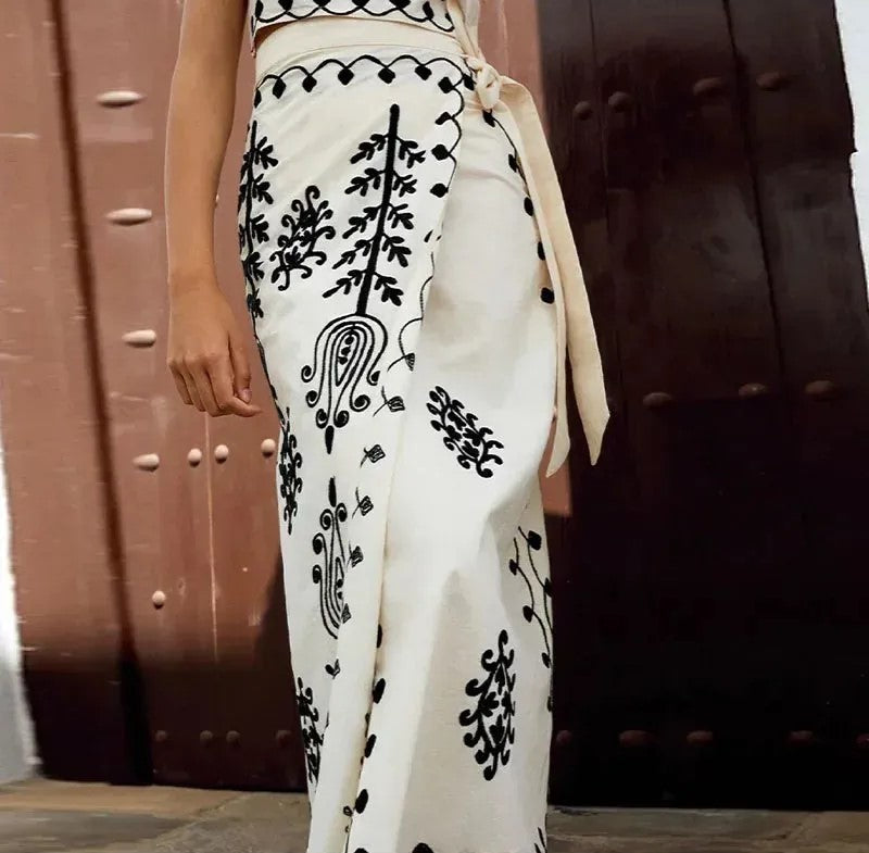 Camilla - Geprinte Top en Rok Set