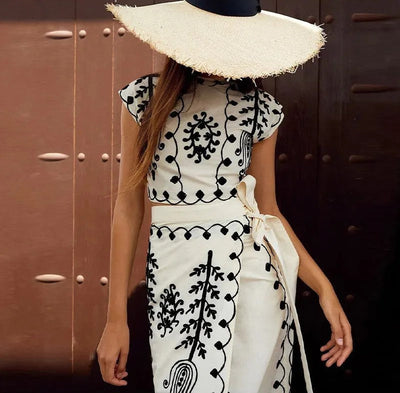 Camilla - Geprinte Top en Rok Set
