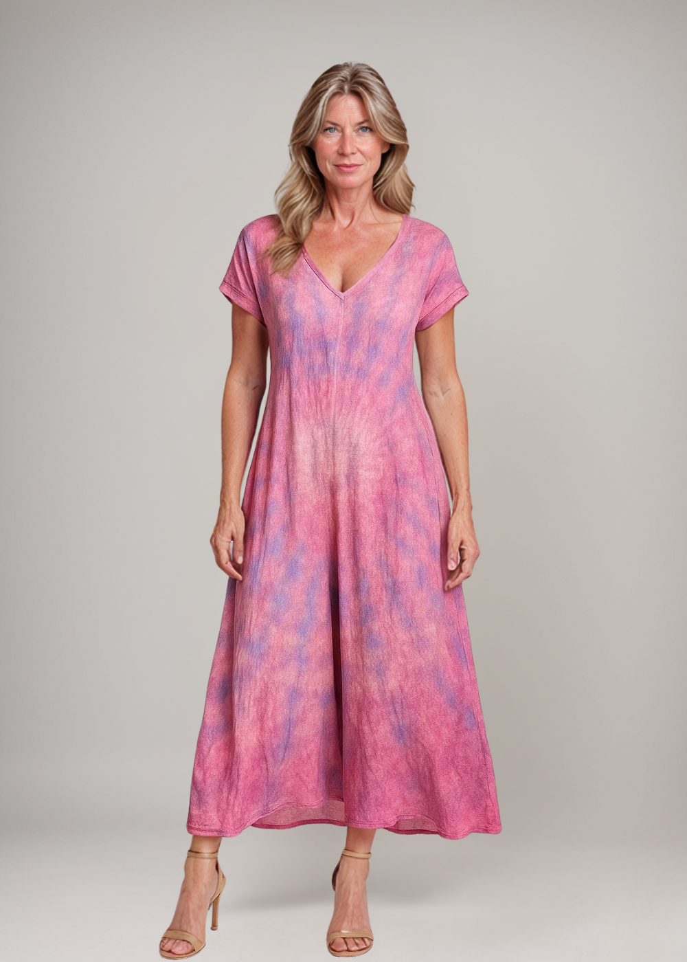 Elsie™ | Losse Batik-Maxikleed
