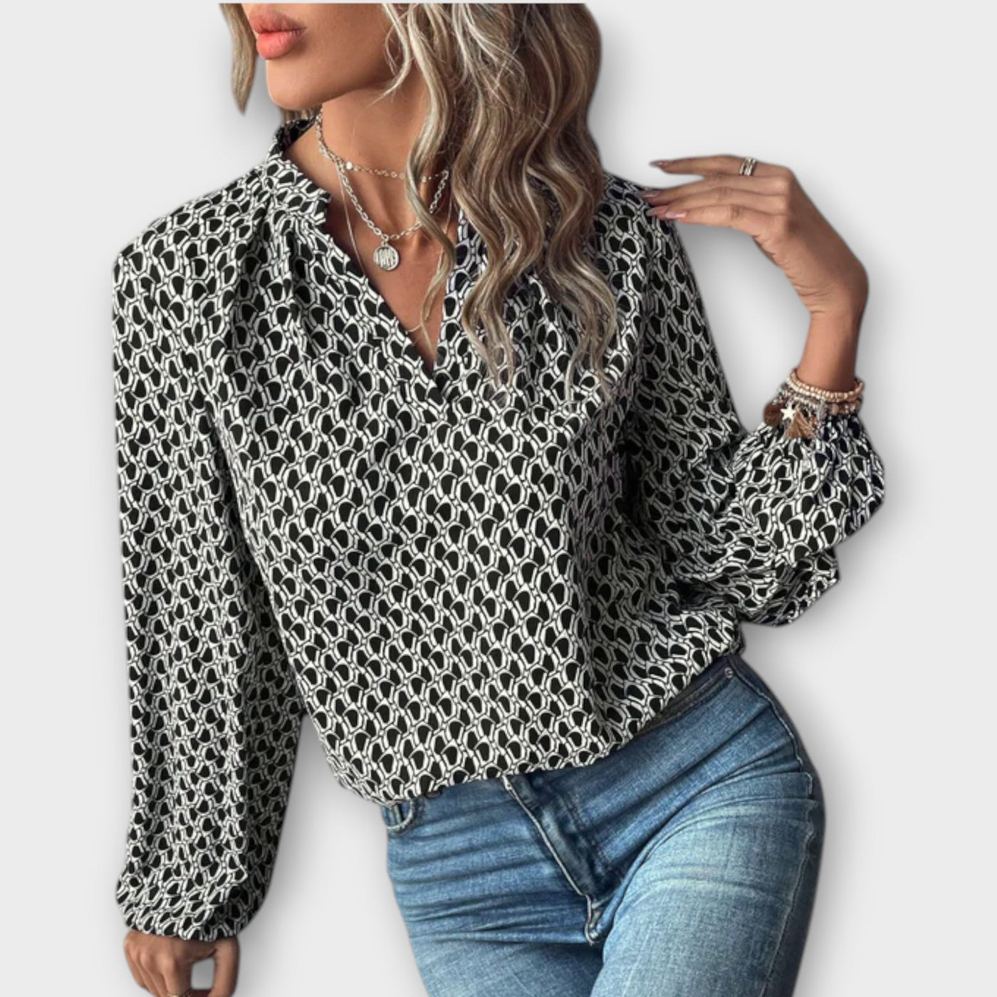 Larissa™ Patroon Blouse