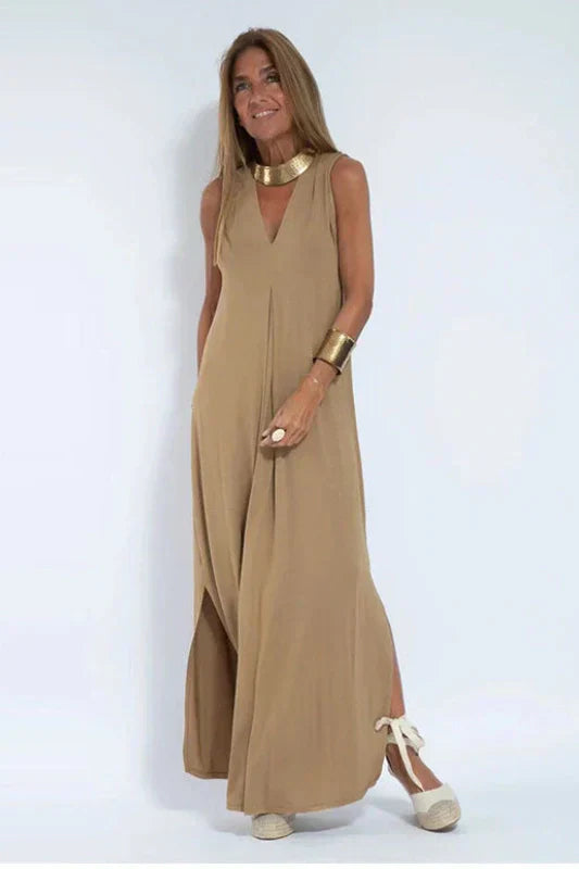 Béatrice - Elegante lange jurk + bijpassende cardigan KADO