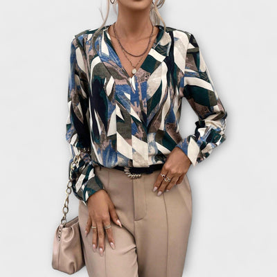 Ivana™ Chic Blouse met All-Over Print
