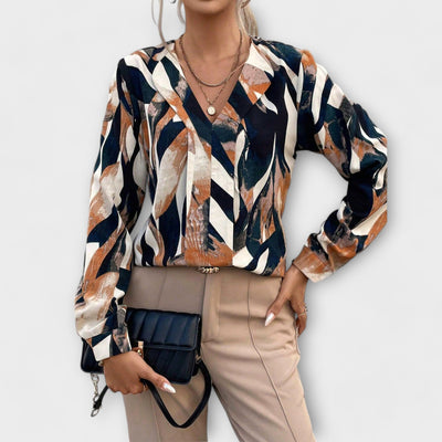 Ivana™ Chic Blouse met All-Over Print