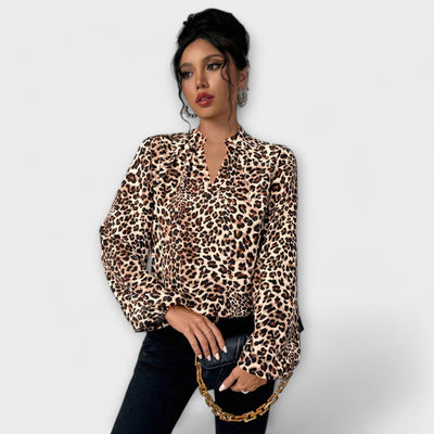 Lena™ Blouse met Luipaardprint
