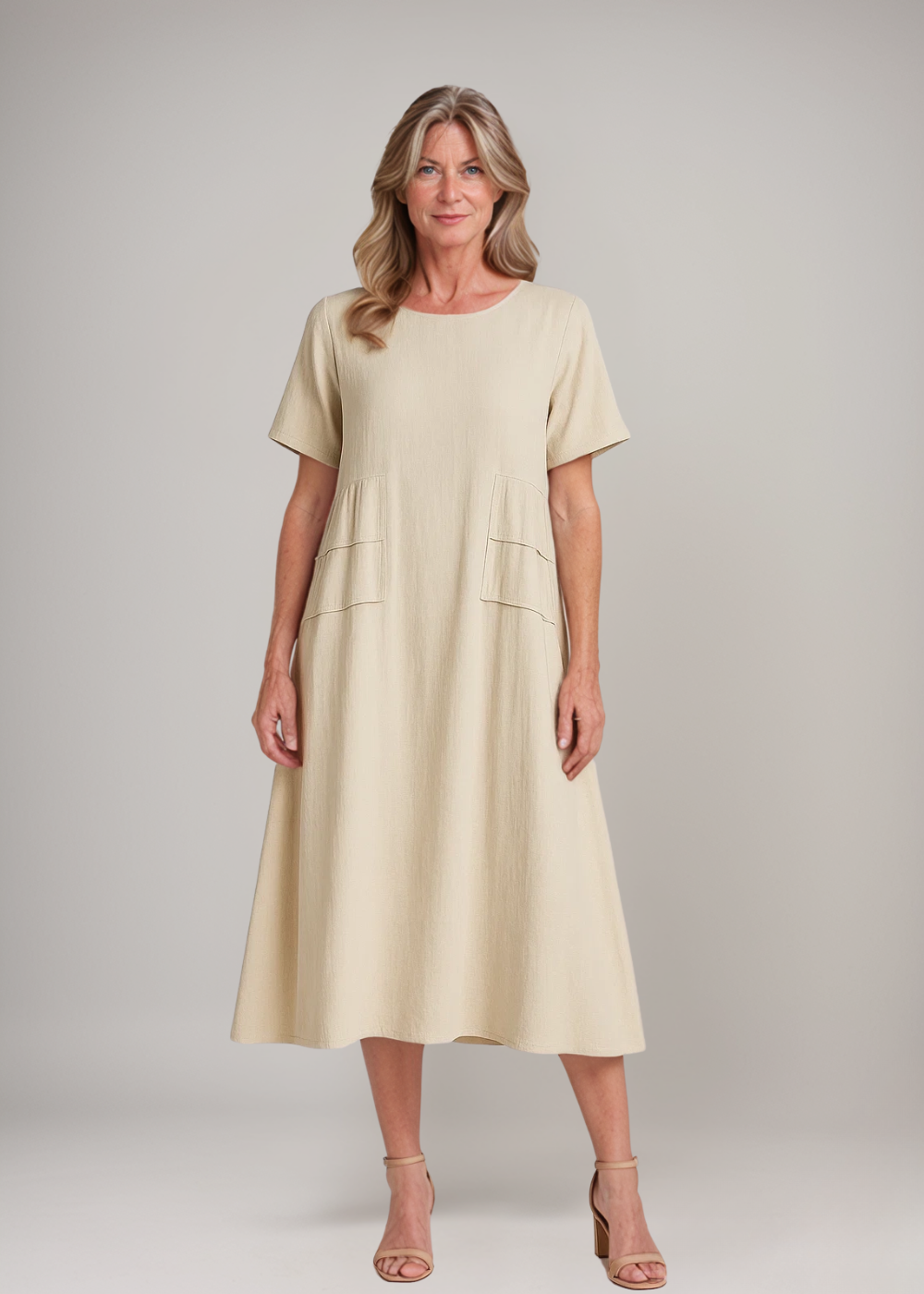 Maliyah™ | Losse Midi-jurk met Zakken