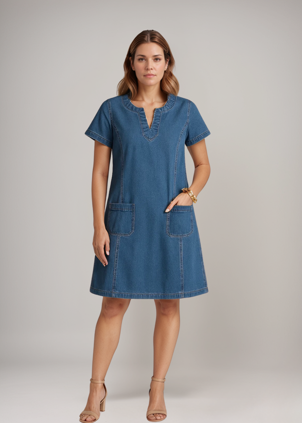 Raquel™ | Jeans-Tuniekjurk met Zakken