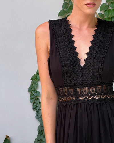 Anouk - Elegante Mouwloos Kant Jurk