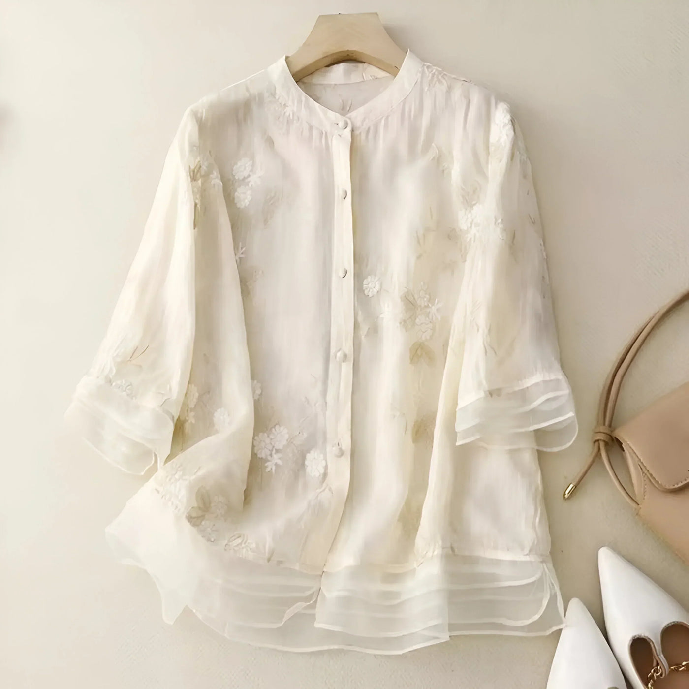 Ivy™ Flower Button Blouse