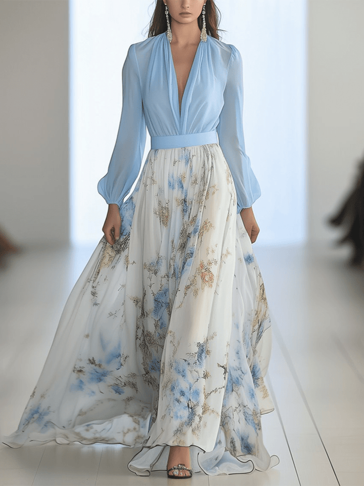 Tess™ Lange Jurk met Bloemenprint