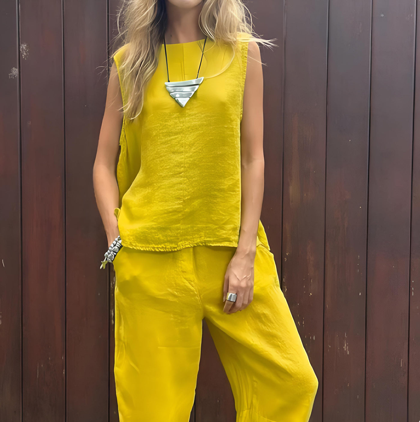 Julia – Mouwloze top en lange broek