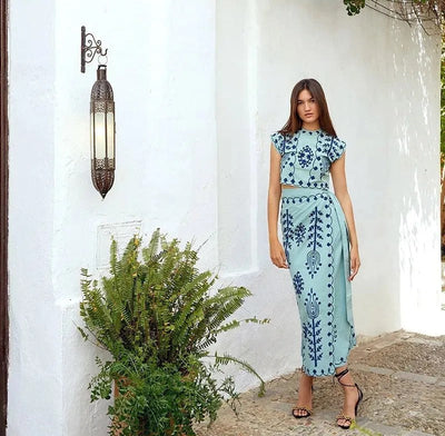 Camilla - Geprinte Top en Rok Set