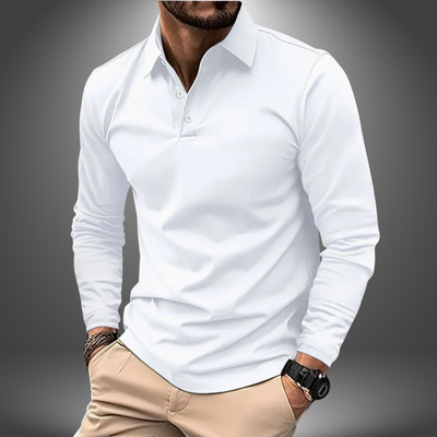 Diego | Elegante Handgemaakte Lange Mouwen Polo