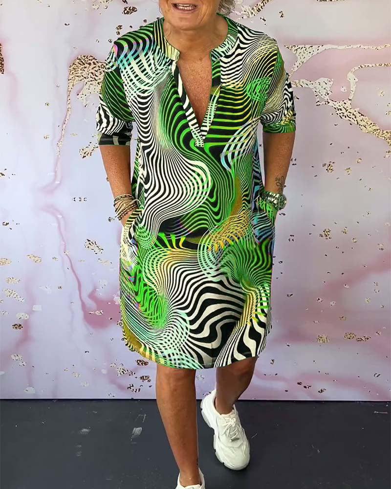 Sonya™ | Jurk met optische illusie en T-shirt snit