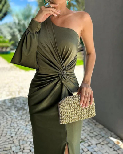 Clarisse™ | One-Shoulder Drapé Kleid