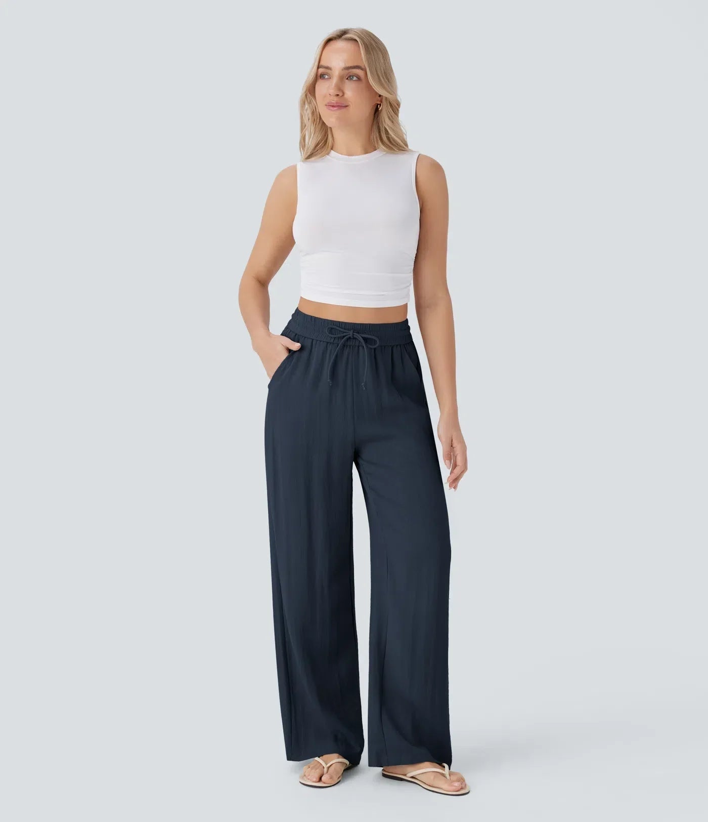 Aria - Elegante linnen broek