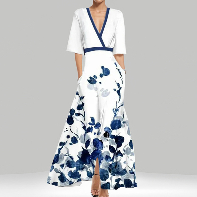Elise™ | Bloemige Elegant Maxi-jurk