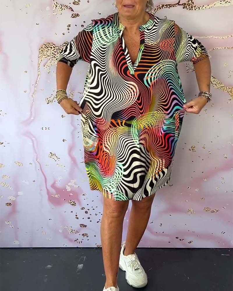 Sonya™ | Jurk met optische illusie en T-shirt snit