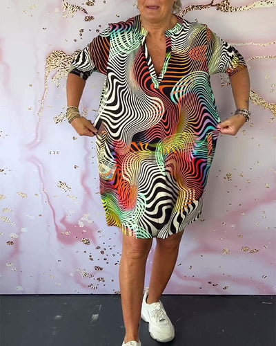 Sonya™ | Jurk met optische illusie en T-shirt snit