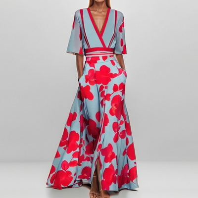 Elise™ | Bloemige Elegant Maxi-jurk