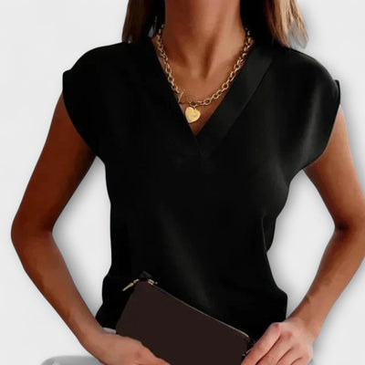 Rhea – Mouwloze V-hals Blouse