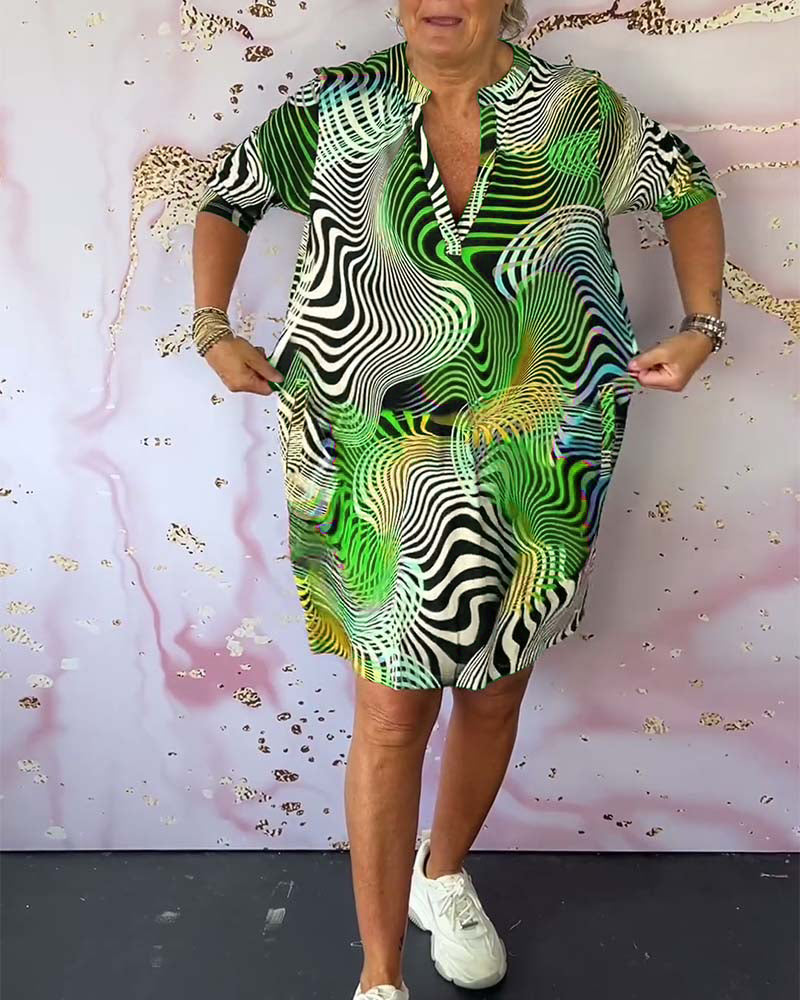 Sonya™ | Jurk met optische illusie en T-shirt snit