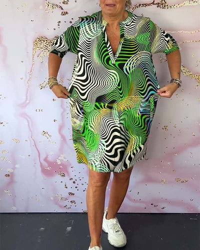 Sonya™ | Jurk met optische illusie en T-shirt snit