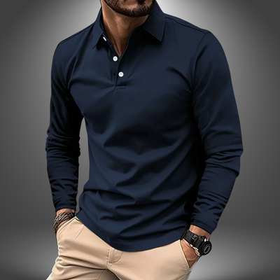 Diego | Elegante Handgemaakte Lange Mouwen Polo