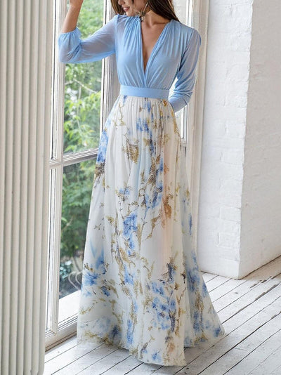Tess™ Lange Jurk met Bloemenprint