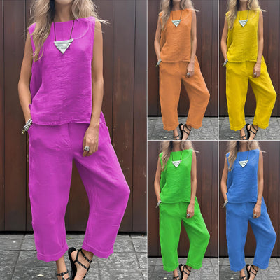 Julia – Mouwloze top en lange broek