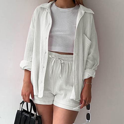 Arabella™ | 2-delige Katoenen Shirt en Shorts Set