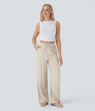Aria - Elegante linnen broek