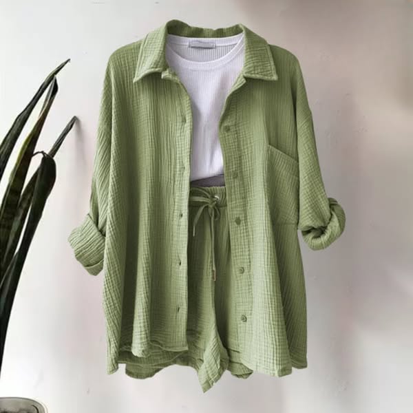 Arabella™ | 2-delige Katoenen Shirt en Shorts Set