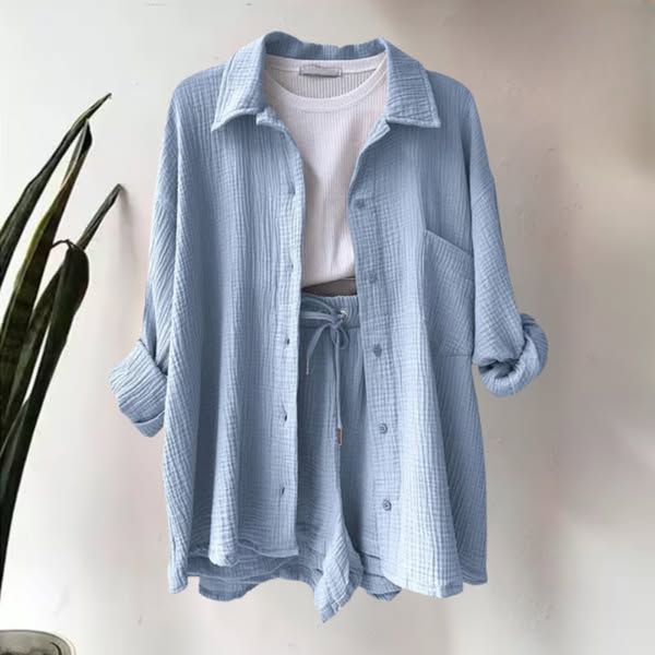 Arabella™ | 2-delige Katoenen Shirt en Shorts Set