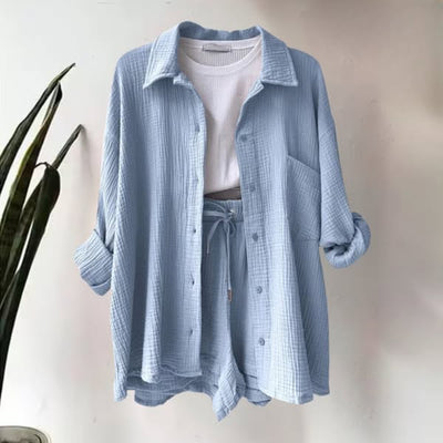 Arabella™ | 2-delige Katoenen Shirt en Shorts Set