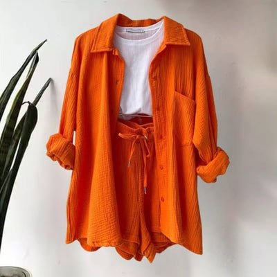 Arabella™ | 2-delige Katoenen Shirt en Shorts Set