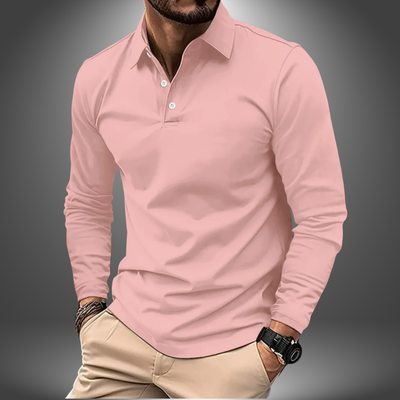 Diego | Elegante Handgemaakte Lange Mouwen Polo