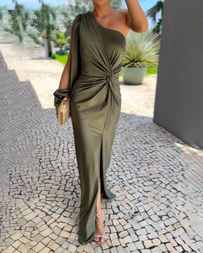Clarisse™ | One-Shoulder Drapé Kleid