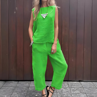 Julia – Mouwloze top en lange broek