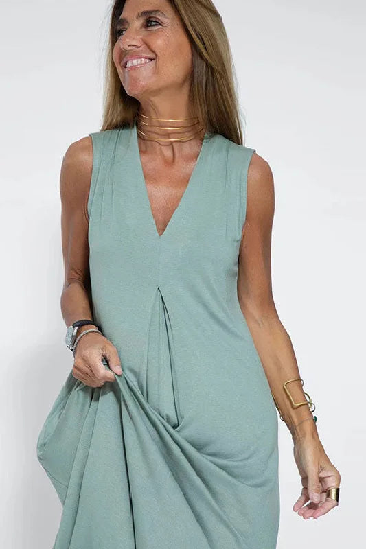 Béatrice - Elegante lange jurk + bijpassende cardigan KADO