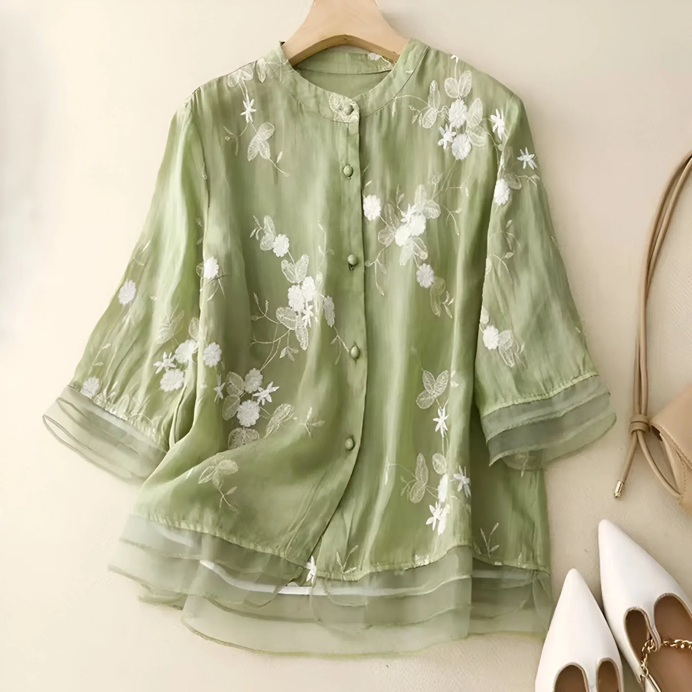 Ivy™ Flower Button Blouse