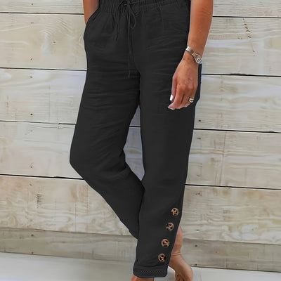Linnea™ – Slim Rechte Katoenen Broek