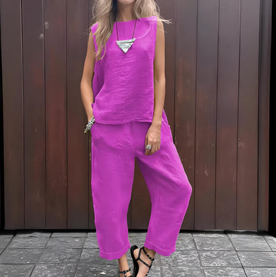Julia – Mouwloze top en lange broek