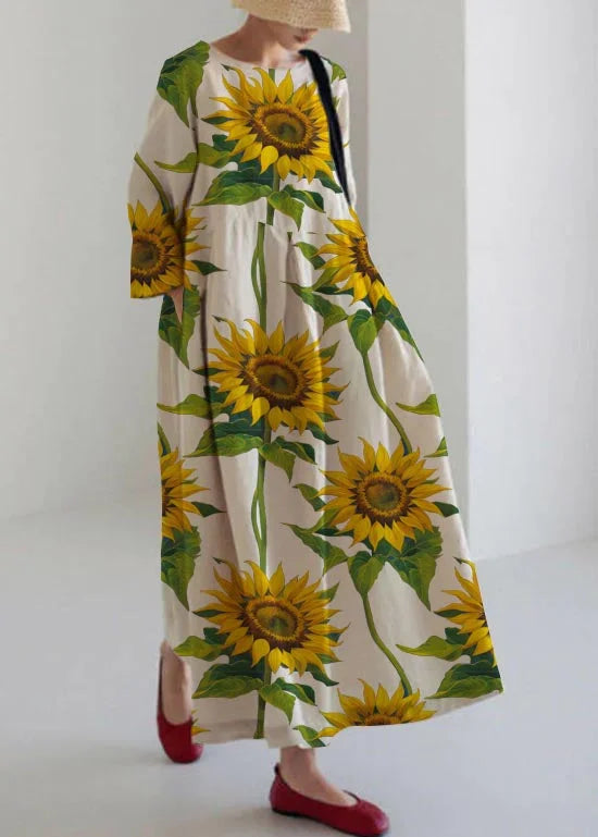 NOVA - LOSSE JURK MET GROTE BLOEMENPATROON