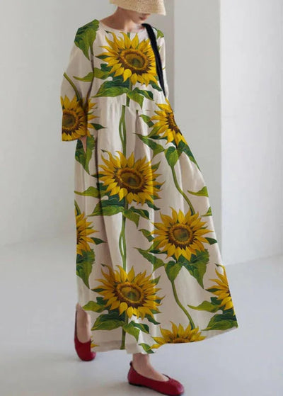 NOVA - LOSSE JURK MET GROTE BLOEMENPATROON