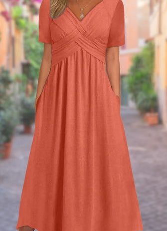 Delilah™ | Midi-jurk met taille-naad en zakken
